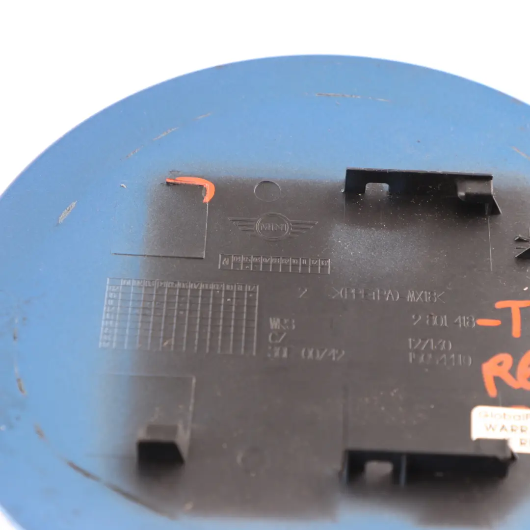 Filler Fill In Flap Cover Cap True Blue Metallic - B14 to Mini R60 Fuel with Part number 9801418 Mini R60 Fuel Filler Fill In Flap Cover Cap True Blue Metallic - B14 - SKU 9801418-TBM - Part number 9801418