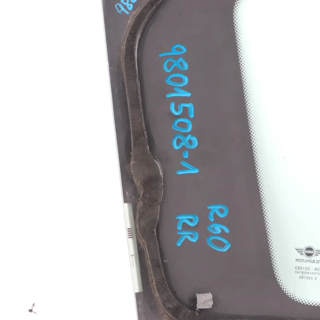 Side Fixed Glass Window Rigid AS2 Rear Right O/S to Mini Countryman R60 with Part number 9801508 Mini Countryman R60 Side Fixed Glass Window Rigid AS2 Rear Right O/S - SKU 9801508-1 - Part number 9801508
