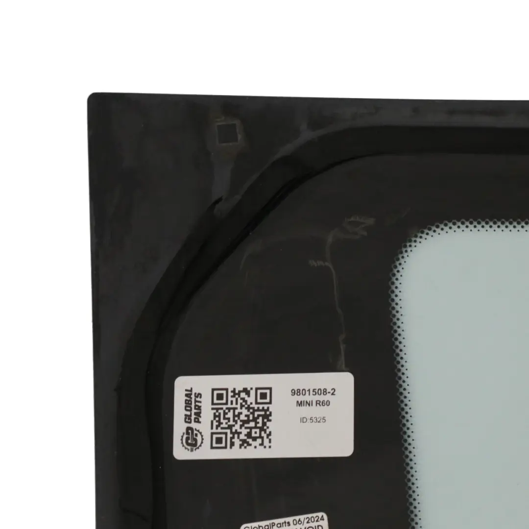 Ventana lateral cristal rígido AS2 trasera derecha para Mini Countryman R60 con número de pieza 9801508 Mini Countryman R60 Ventana lateral cristal rígido AS2 trasera derecha - SKU 9801508-2 - Número de pieza 9801508
