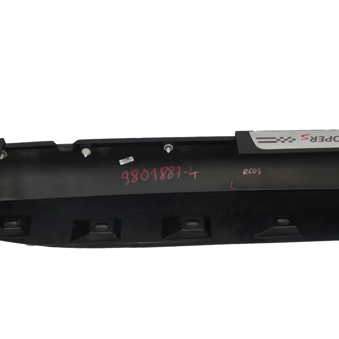  Faldon lateral Mini R60 Cooper Izquierda Embellecedor umbral puerta Negro - SKU 9801887-4 - Número de pieza 9801887
