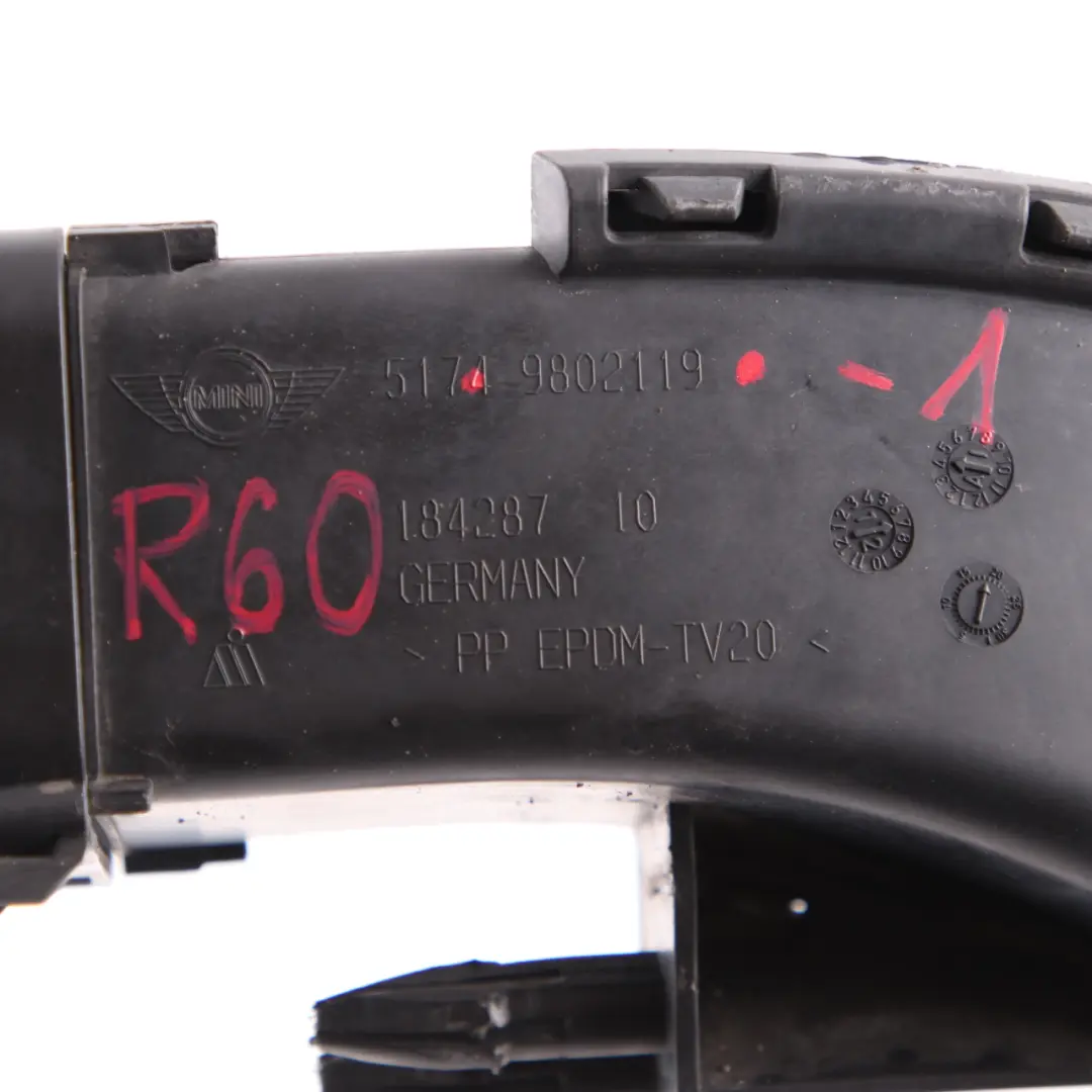 Front Left N/S Brake Air Duct to Mini R60 Countryman R61 Paceman with Part number 9802119 Mini R60 Countryman R61 Paceman Front Left N/S Brake Air Duct - SKU 9802119-1 - Part number 9802119