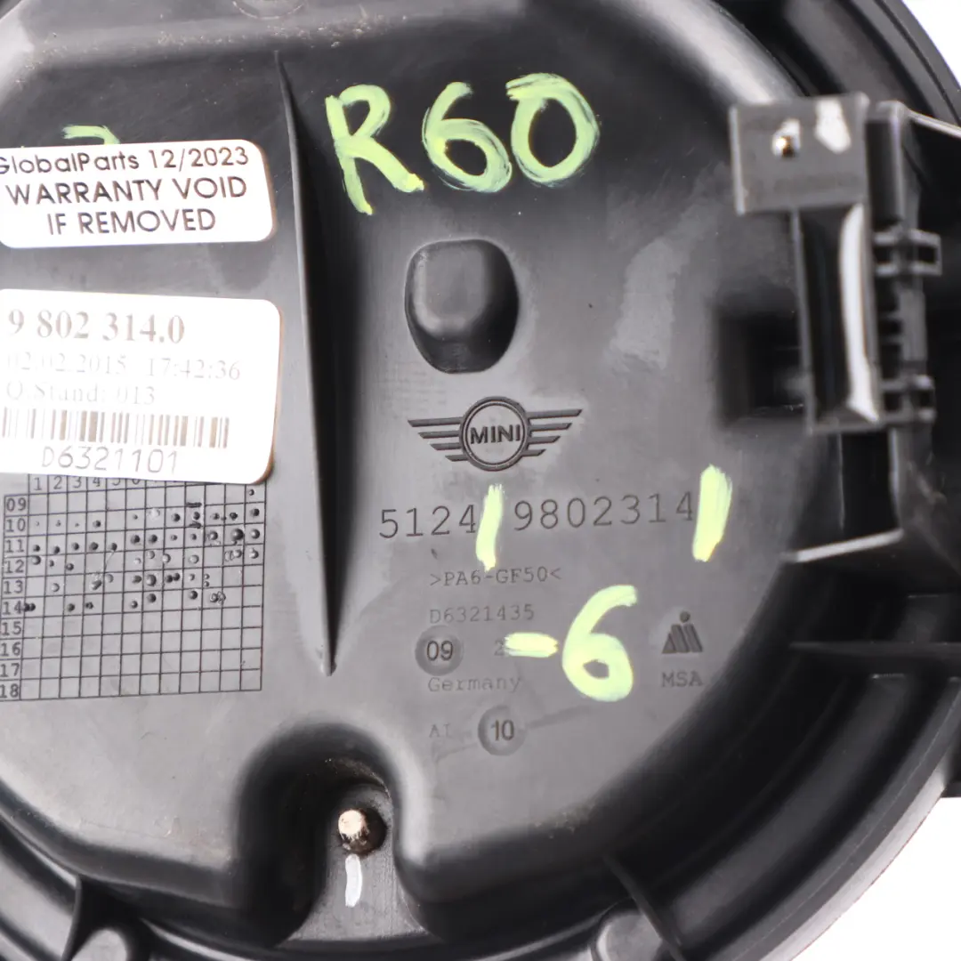  Emblem Trunk Lid Mini R60 R61 5 Holder Button Tailgate Badge Opening - SKU 9802314-6 - Part number 9802314