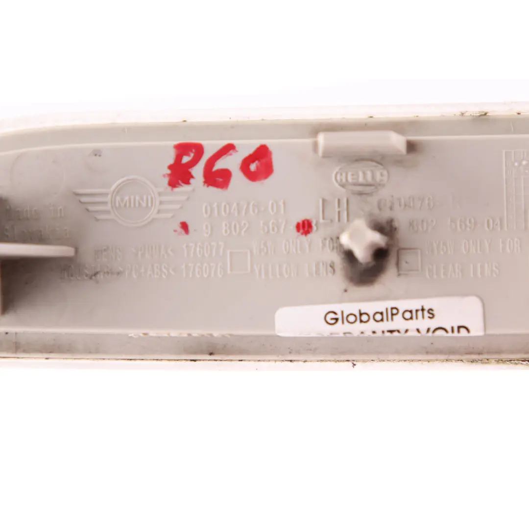 Mini Cooper Compatriote Paceman R60 R61 Indicateur Lampe Lumiere Blanc a Gauche - SKU 9802567-1 - Numéro de pièce 9802567