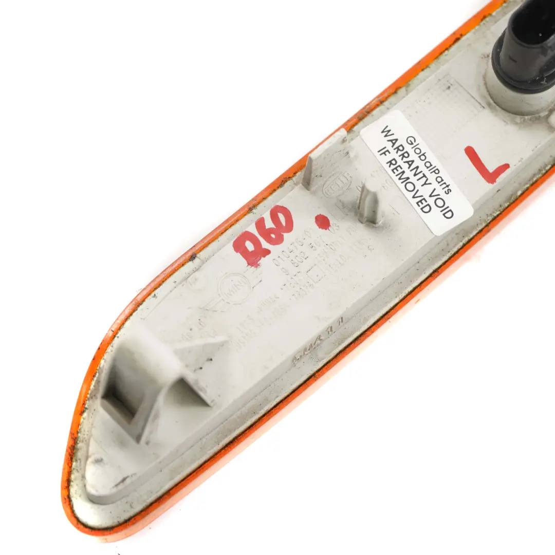 Dirección Gire Indicador Lateral Izquierda Amarillo para Mini Cooper R60 R61 con número de pieza 9802567 Mini Cooper R60 R61 Dirección Gire Indicador Lateral Izquierda Amarillo - SKU 9802567 - Número de pieza 9802567