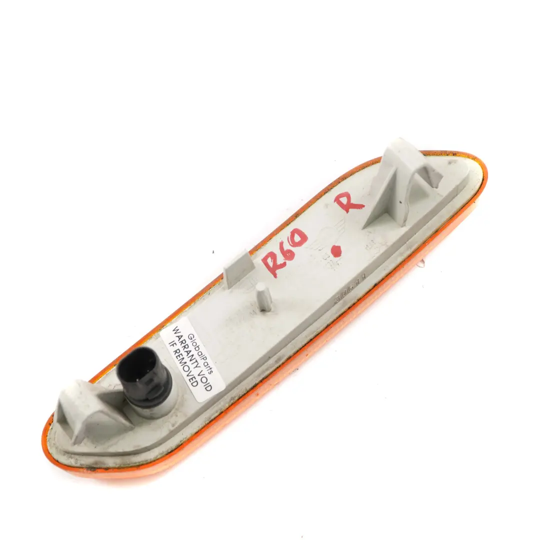 Freccia Laterale Anteriore Destro Giallo Indicatore per Mini R60 R61 con numero di parte 9802568 Mini R60 R61 Freccia Laterale Anteriore Destro Giallo Indicatore - SKU 9802568-1 - Numero di parte 9802568