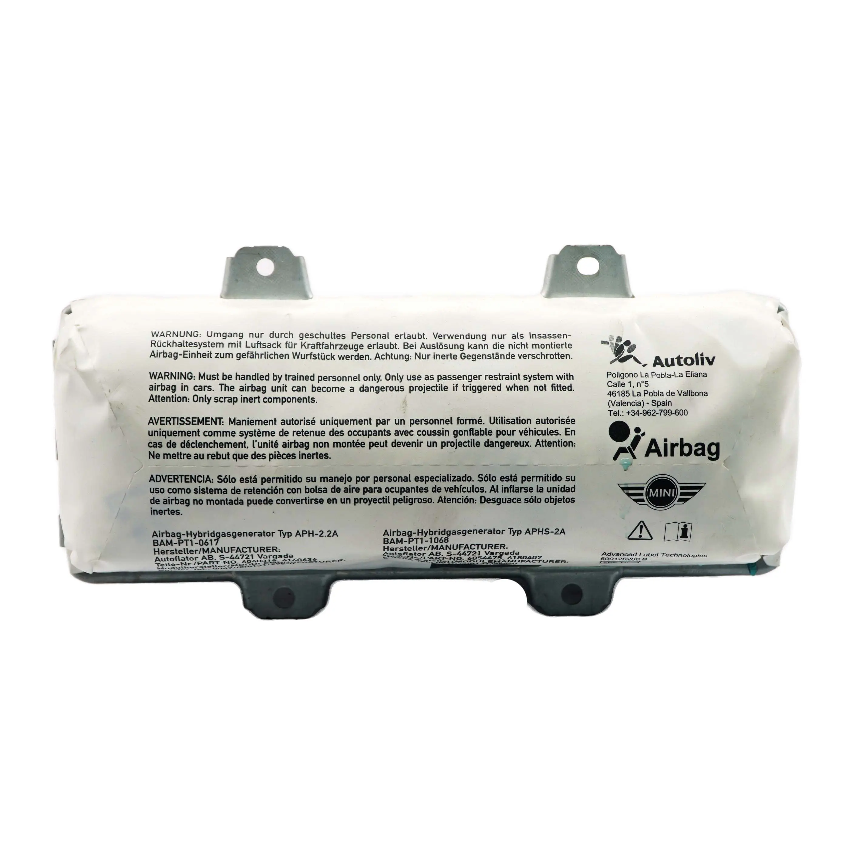 Mini R60 R61 Poduszka Powietrzna Pasażera Przód Przednia 9802752