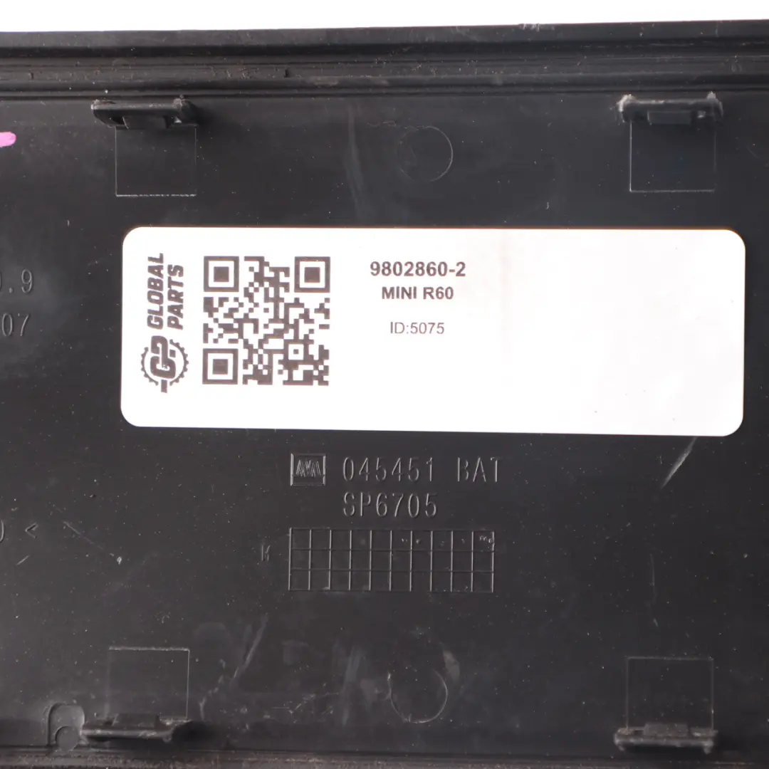 Mini Cooper Countryman R60 R61 Pannello Alloggiamento Batteria Scuttle - SKU 9802860-2 - Numero di parte 9802860