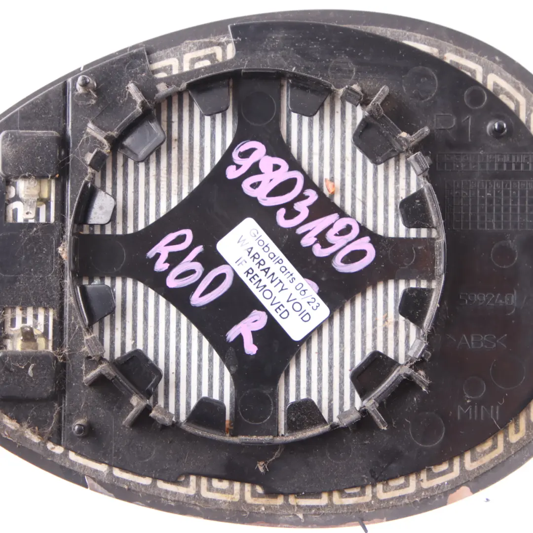 Rétroviseur Aile Verre Mini Countryman R60 R61 Porte Droite Chauffée pour à propos du numéro de pièce 9803190 Rétroviseur Aile Verre Mini Countryman R60 R61 Porte Droite Chauffée - SKU 9803190 - Numéro de pièce 9803190