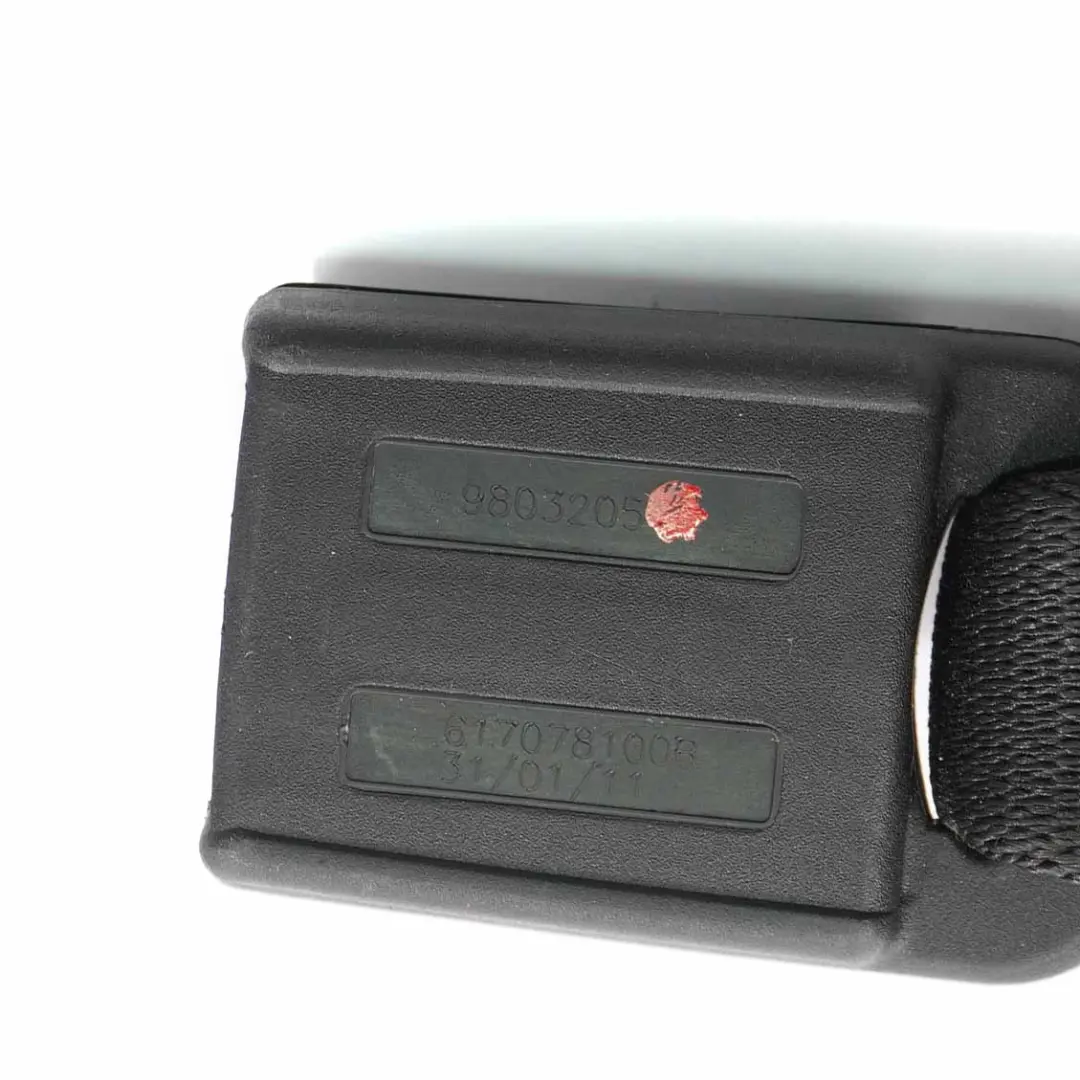 Centre Middle Safety Seat Belt Buckle Latch to Mini Countryman R60 Rear with Part number 9803205 Mini Countryman R60 Rear Centre Middle Safety Seat Belt Buckle Latch - SKU 9803205 - Part number 9803205