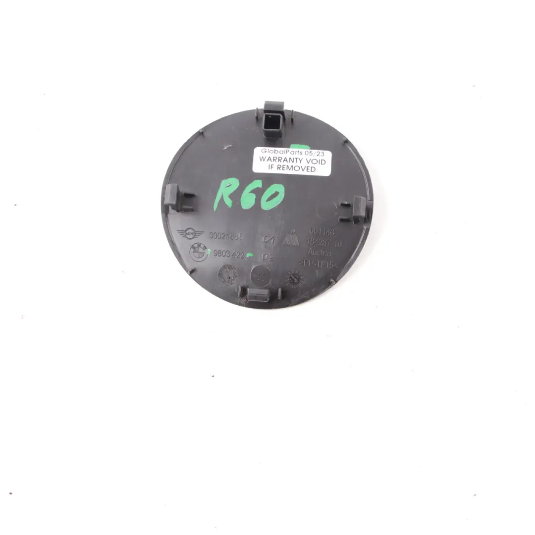Mini R60 Coperchio della guida console centrale Tappo rifinitura nero - SKU 9803422 - Numero di parte 9803422