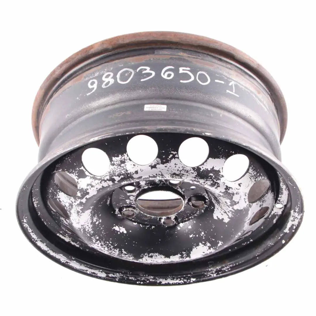 Steel Wheel Rim 16" 6,5J ET:46 Black to Mini Cooper R60 R61 with Part number 9803650 Mini Cooper R60 R61 Steel Wheel Rim 16" 6,5J ET:46 Black - SKU 9803650-1 - Part number 9803650