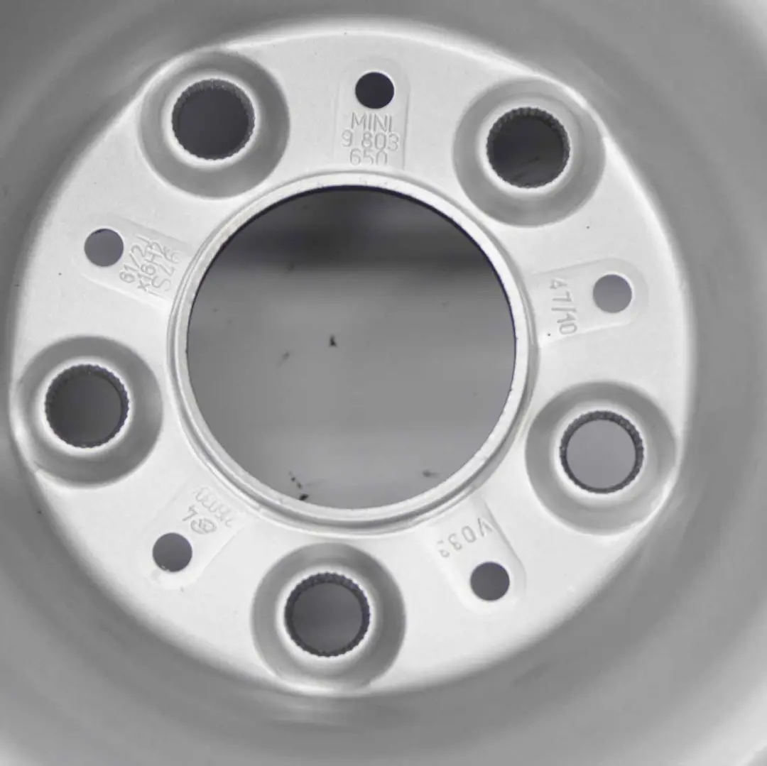 Steel Wheel Rim 16" 6,5J ET:46 Silver to Mini Cooper R60 R61 with Part number 9803650 Mini Cooper R60 R61 Steel Wheel Rim 16" 6,5J ET:46 Silver - SKU 9803650-2 - Part number 9803650