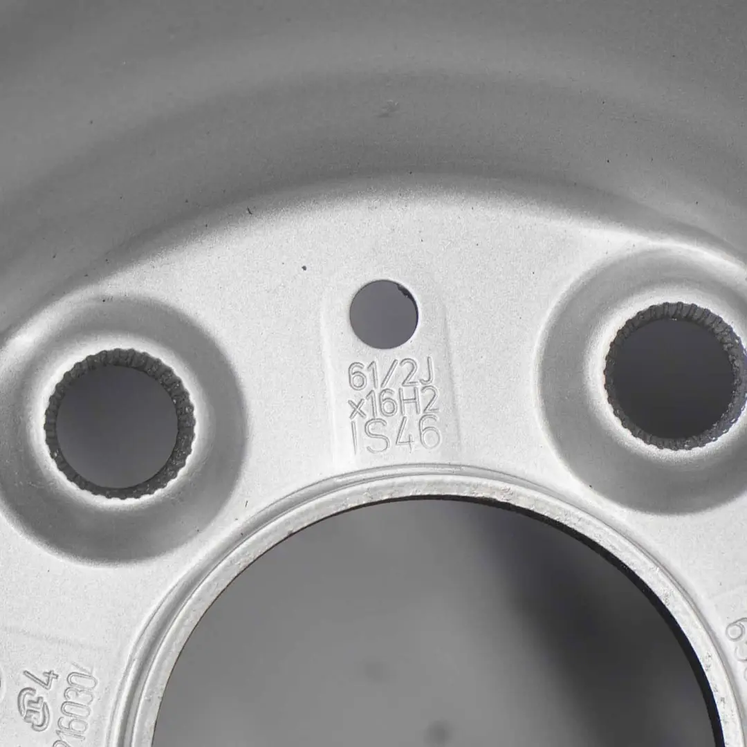Srebrna Felga Stalowa 16" 6,5J ET:46 do Mini Cooper R60 R61 o numerze 9803650 Mini Cooper R60 R61 Srebrna Felga Stalowa 16" 6,5J ET:46 - SKU 9803650-2 - Numer Części 9803650