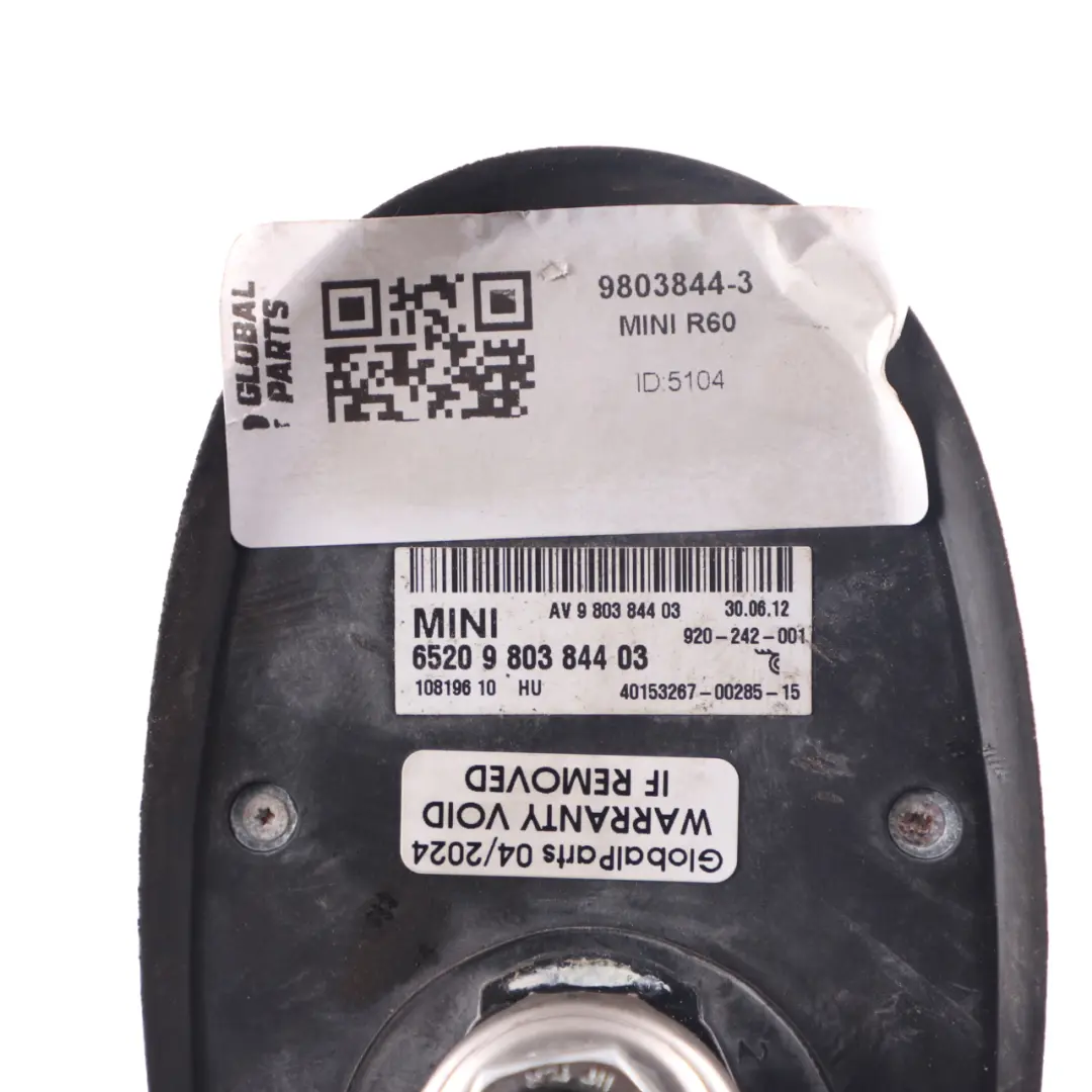 Aerial Roof Antenna Base Module to Mini Cooper Countryman R58 R60 R61 with Part number 9803844 Mini Cooper Countryman R58 R60 R61 Aerial Roof Antenna Base Module - SKU 9803844-3 - Part number 9803844