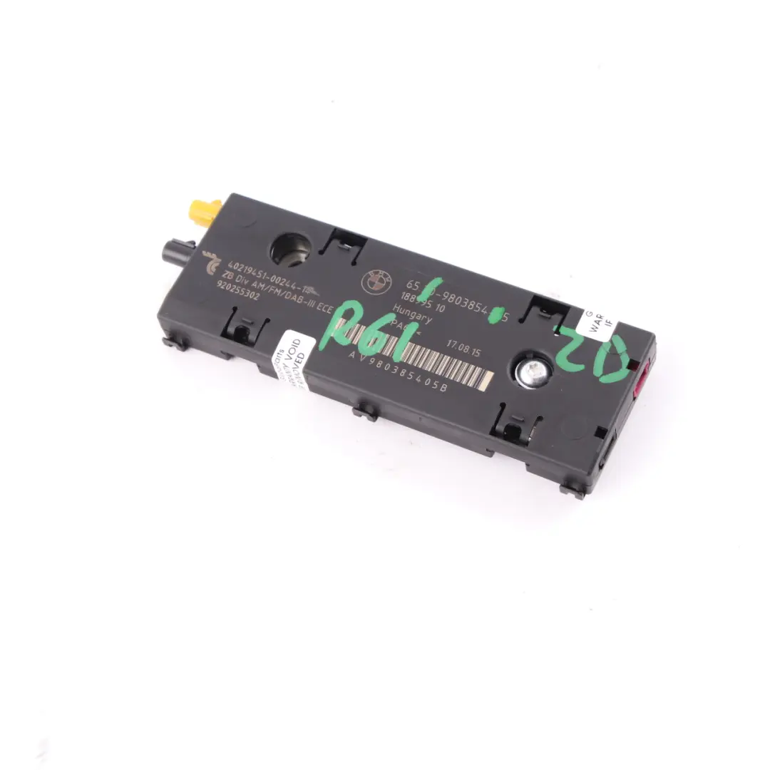 Amplificateur D'Antenne Diversite 6520 pour Mini R60 R61 à propos du numéro de pièce 9803854 Mini R60 R61 Amplificateur D'Antenne Diversite 6520 - SKU 9803854 - Numéro de pièce 9803854