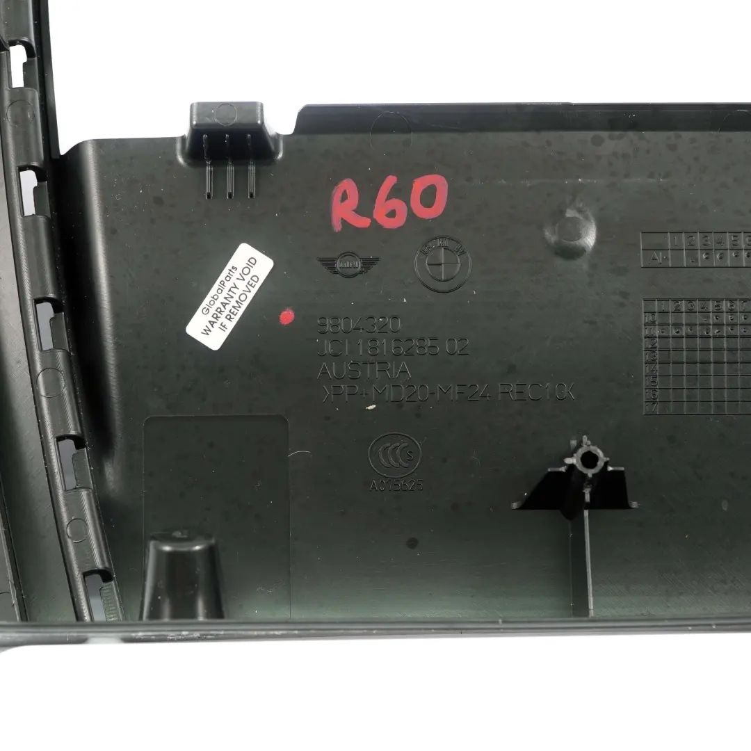 Pannello Sedile Anteriore Mini R60 Posteriore Sedile Sportivo Nero per con numero di parte 9804320 Pannello Sedile Anteriore Mini R60 Posteriore Sedile Sportivo Nero - SKU 9804320 - Numero di parte 9804320