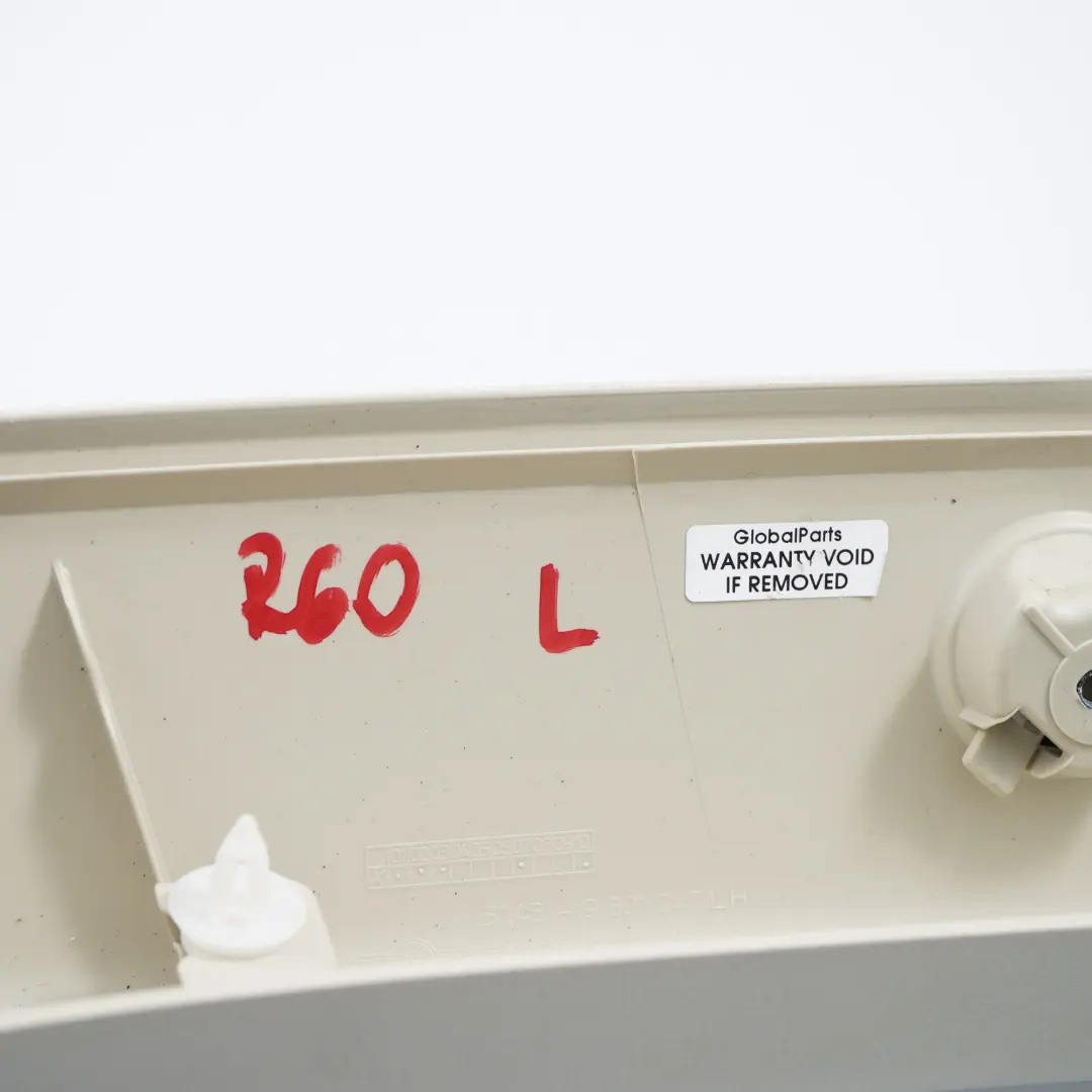 Columna A Embellecedor Izquierdo Beige Claro para Mini Cooper R60 con número de pieza 9804667 Mini Cooper R60 Columna A Embellecedor Izquierdo Beige Claro - SKU 9804667 - Número de pieza 9804667