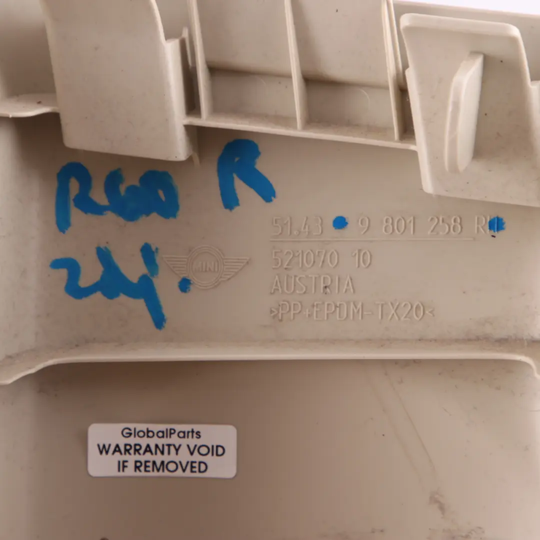 MINI R60 Covering Column Center Top B Pilar Trim Cover Light Beige Right O/S - SKU 9804670 - Part number 9804670