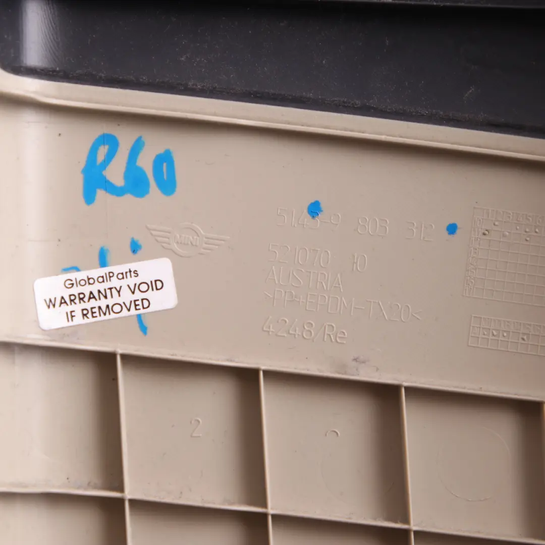 Copertura colonna B inferiore destra CB/POLAR BEIGE per Mini Countryman R60 con numero di parte 9803312 Mini Countryman R60 Copertura colonna B inferiore destra CB/POLAR BEIGE - SKU 9804678 - Numero di parte 9803312