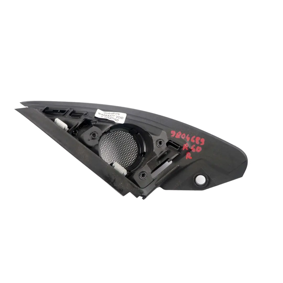 Tweeter Cover HiFi Harman Kardon Wing Mirror Triangle Right O/S Black to Mini R60 with Part number 9804690 Mini R60 Tweeter Cover HiFi Harman Kardon Wing Mirror Triangle Right O/S Black - SKU 9804690 - Part number 9804690