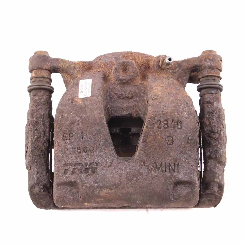 Brake Caliper Front Left Bracket to Mini R60 Cooper S with Part number 9804727 Mini R60 Cooper S Brake Caliper Front Left Bracket - SKU 9804727 - Part number 9804727