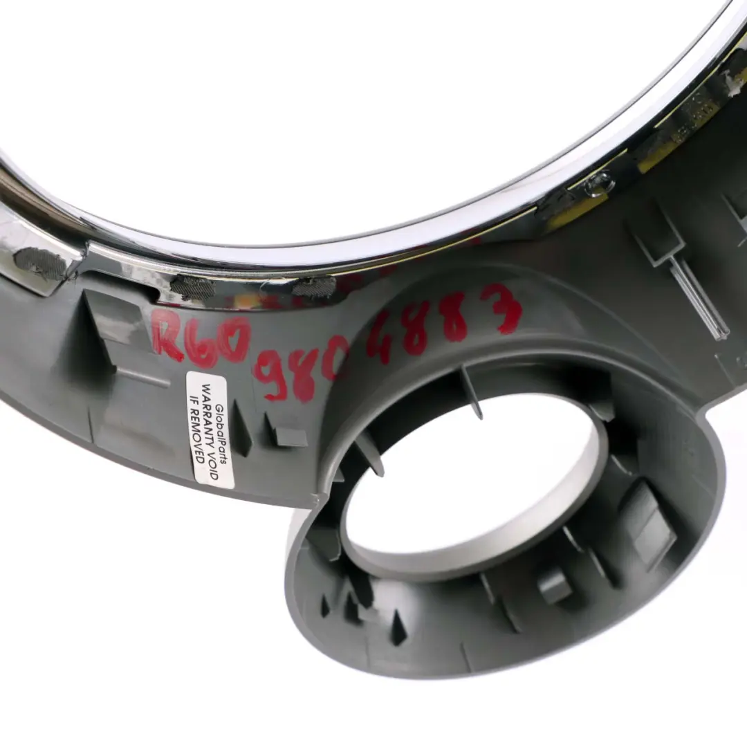 Panel Delantero Anillo Salpicadero Cromo Antracita para Mini Countryman R60 con número de pieza 9804883 Mini Countryman R60 Panel Delantero Anillo Salpicadero Cromo Antracita - SKU 9804883 - Número de pieza 9804883