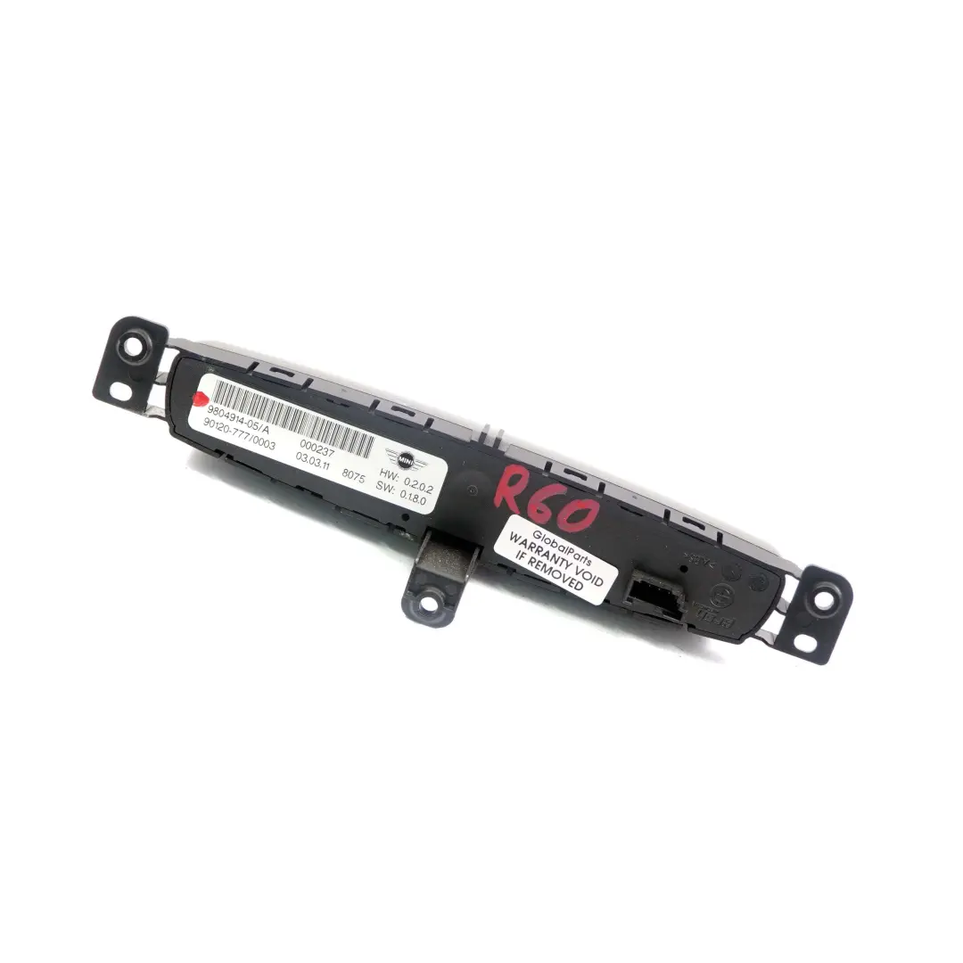 Mini Countryman R60 Unite commande tableau de bord - Boutons - SKU 9804914 - Numéro de pièce 9804914