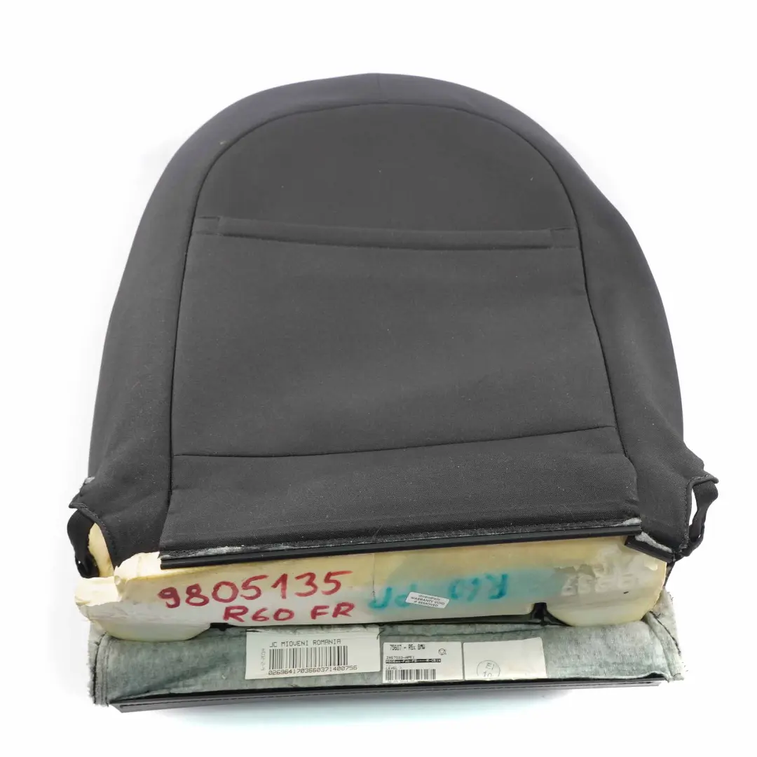 Backrest Front Right O/S Trim Panelling Cloth Black to Mini R60 Countryman Seat with Part number 9805135 Mini R60 Countryman Seat Backrest Front Right O/S Trim Panelling Cloth Black - SKU 9805135 - Part number 9805135