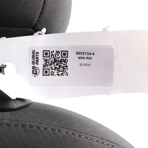 Front Seat MINI R60 Countryman Right O/S Sport Cloth / Leather Tobacco to with Part number 9805154 Front Seat MINI R60 Countryman Right O/S Sport Cloth / Leather Tobacco - SKU 9805154-4 - Part number 9805154