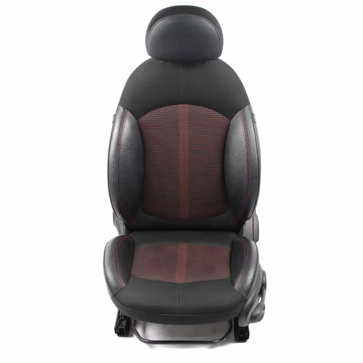 Mini R60 Sedile anteriore Sinistro Sport Panno Pelle Linee Parallele Rosso