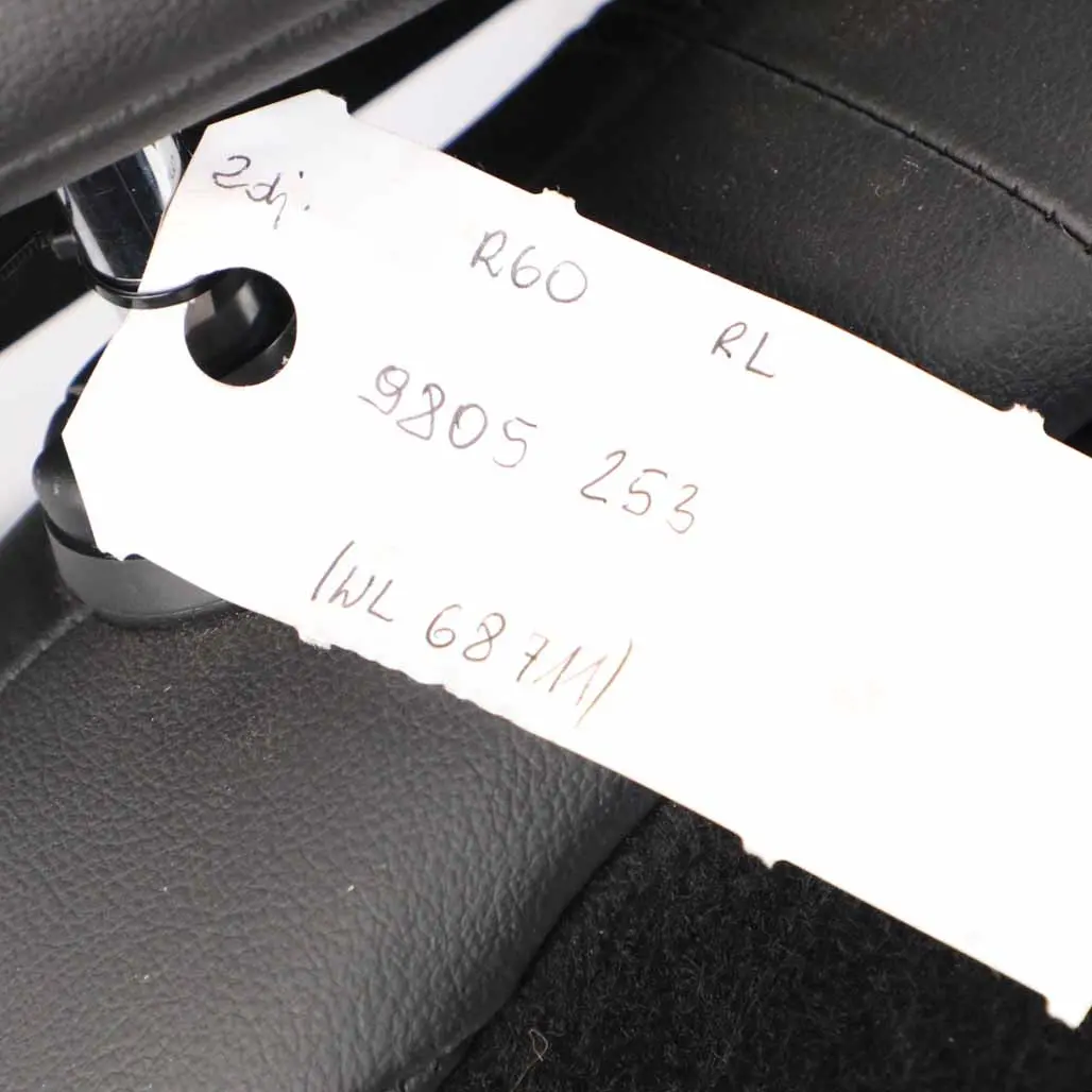 Mini R60 Countryman Fotel Tylny Lewy Tył Lewy Skóra Czarna - SKU 9805253 - Numer Części 9805253