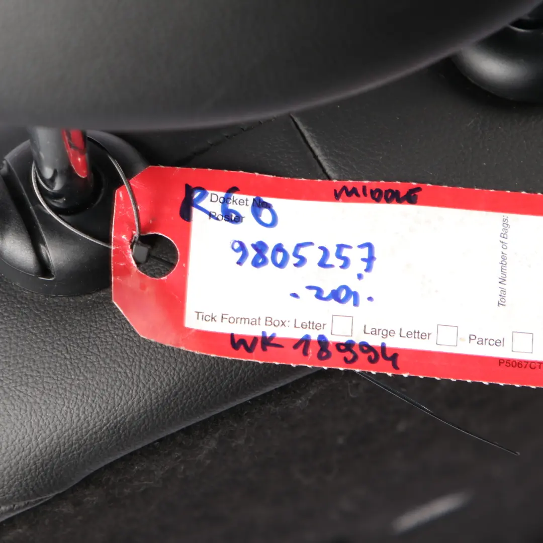 Mini R60 Countryman Fotel Siedzenie Kanapa Lewy Tył Karbon Czarna Skóra - SKU 9805257 - Numer Części 9805257