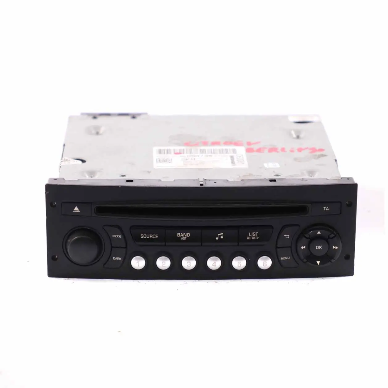 Citroen Berlingo Peugeot Partner Lettore CD Radio Stereo Head Unit 98053736XT00