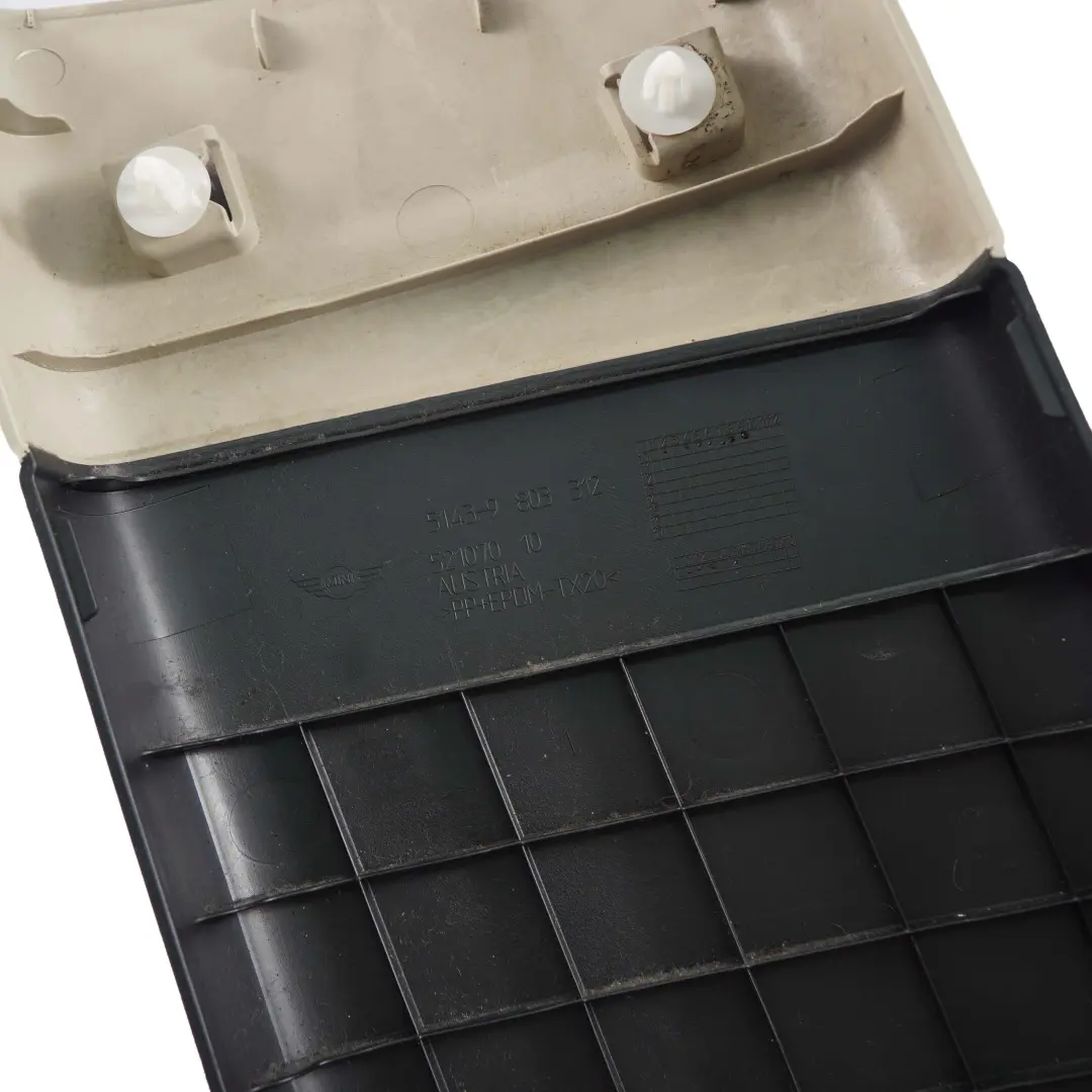 B-Column Bottom Right O/S Polar Beige Black 9803312 to Mini Countryman R60 Cover with Part number 9805470 Mini Countryman R60 Cover B-Column Bottom Right O/S Polar Beige Black 9803312 - SKU 9805470 - Part number 9805470