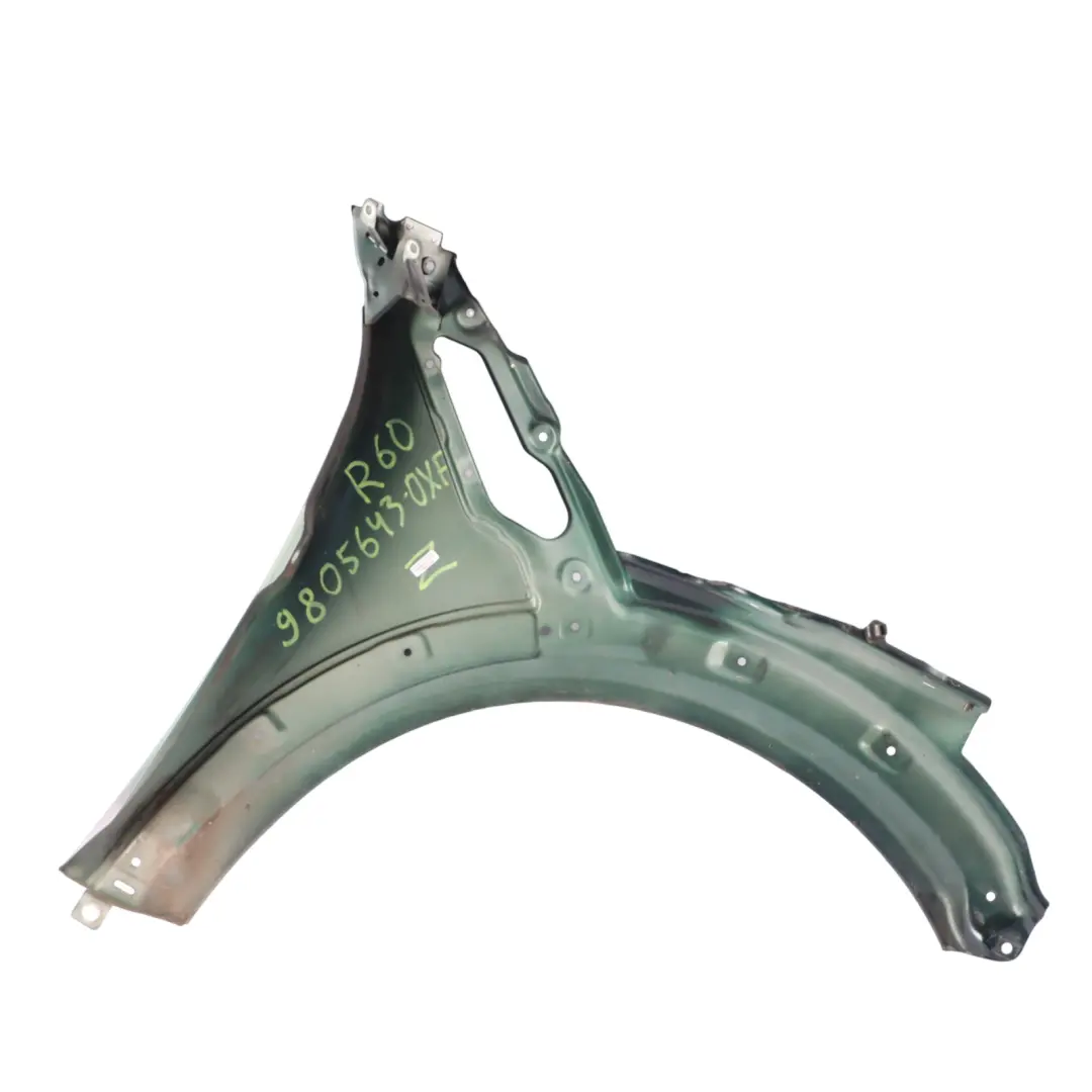 Guardabarros Lateral Delantero Ala Izquierda Oxfordgruen Verde B26 para Mini R60 R61 con número de pieza 9805643 Mini R60 R61 Guardabarros Lateral Delantero Ala Izquierda Oxfordgruen Verde B26 - SKU 9805643-OXF - Número de pieza 9805643