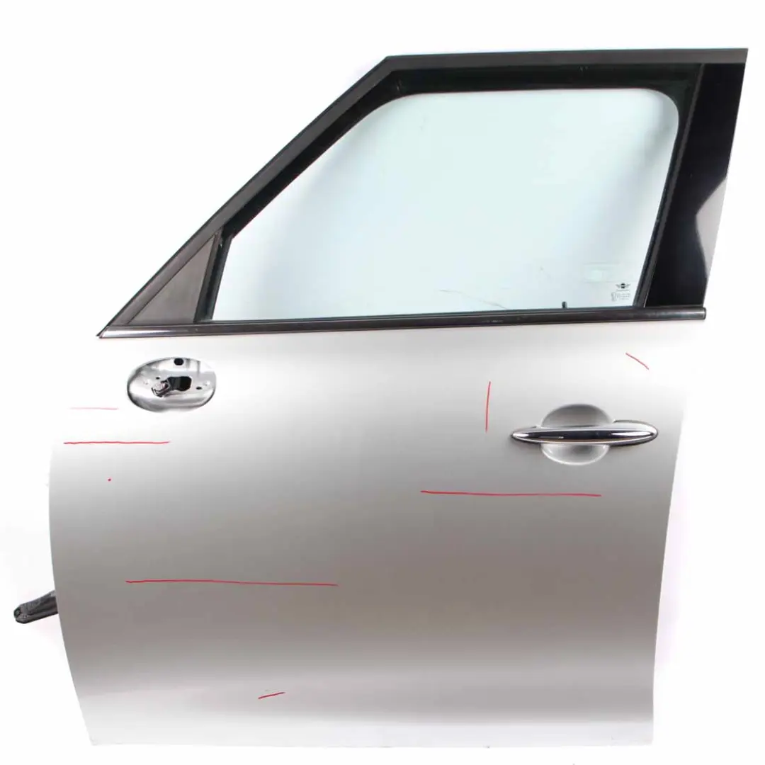 Door Front Left N/S Mini Countryman R60 Crystal Silver Metallic - B12 to with Part number 9805927 Door Front Left N/S Mini Countryman R60 Crystal Silver Metallic - B12 - SKU 9805927-CRS - Part number 9805927