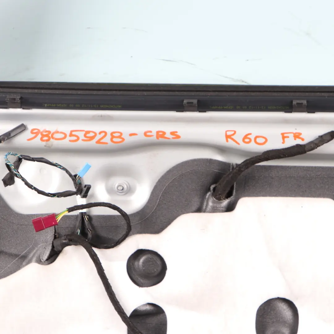 Door Front Right O/S Mini Countryman R60 Crystal Silver Metallic - B12 to with Part number 9805928 Door Front Right O/S Mini Countryman R60 Crystal Silver Metallic - B12 - SKU 9805928-CRS - Part number 9805928