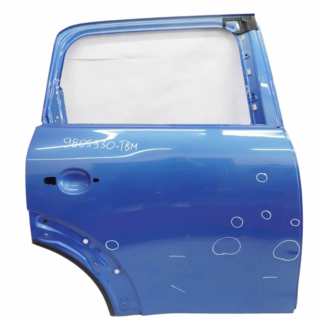 Puerta Trasera Derecha True Blue Metallic - B14 para Mini Countryman R60 con número de pieza 9805930 Mini Countryman R60 Puerta Trasera Derecha True Blue Metallic - B14 - SKU 9805930-TBM - Número de pieza 9805930
