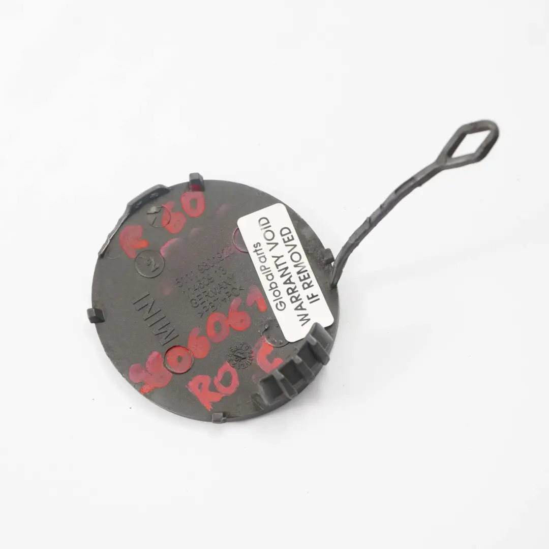Mini R60 R61 Flap Ojo Remolque Gris Real Metalizado Tapa Parachoques Delantero - SKU 9806061-ROG - Número de pieza 9806061