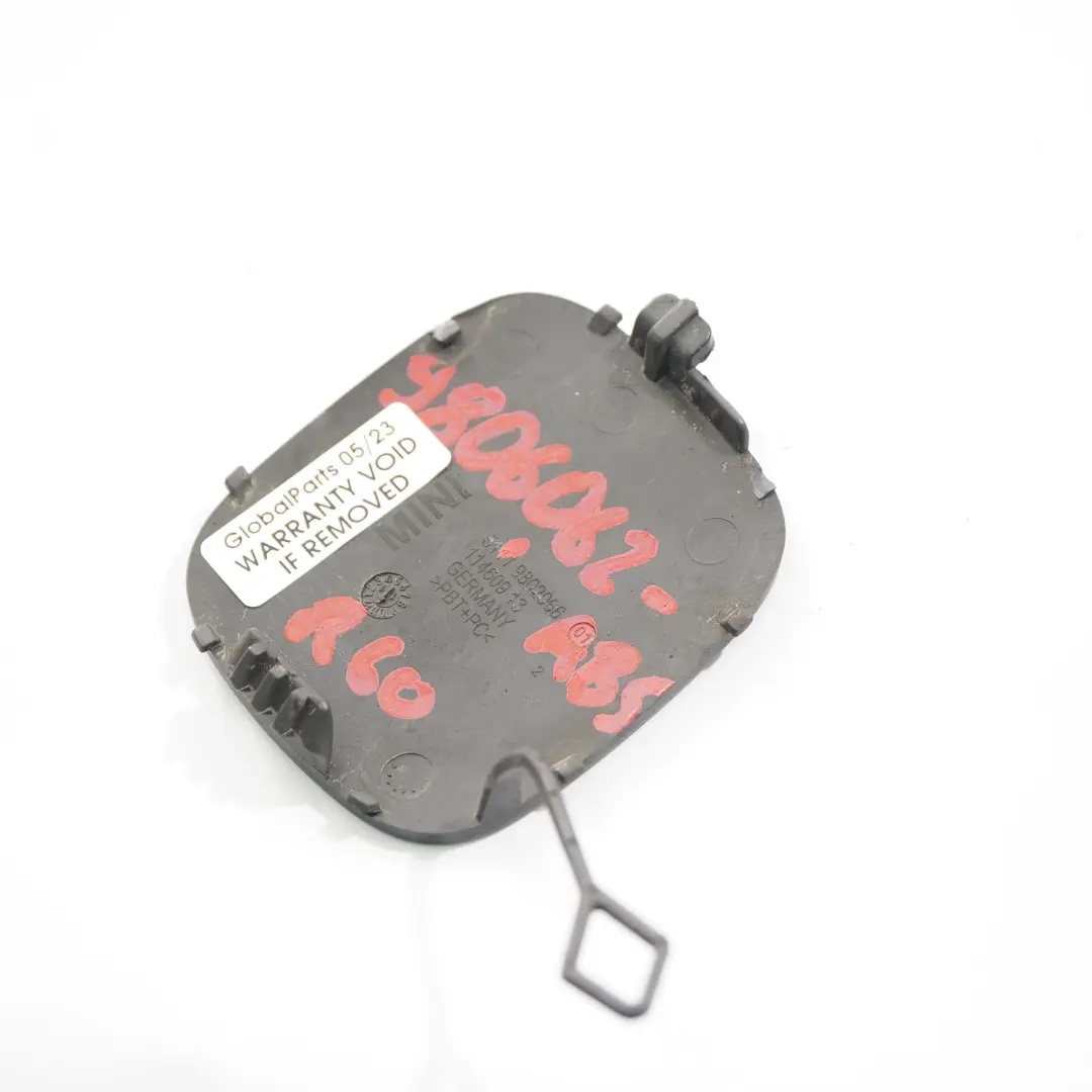 Mini R60 R61 Cache protection remorquage Pare chocs avant noir B11 9802066 - SKU 9806062-ABS - Numéro de pièce 9806062