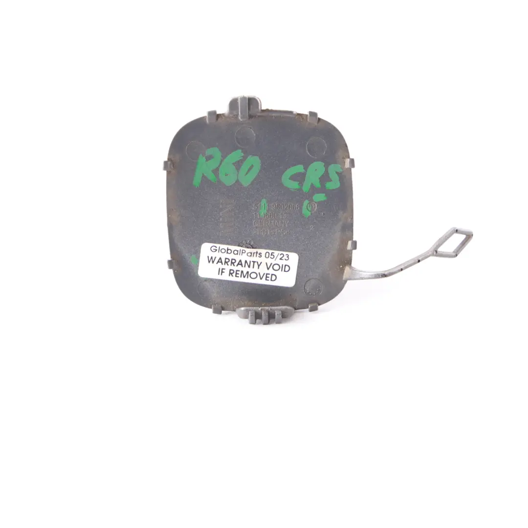 Mini R60 R61 Couvercle Rabat Remorquage Lug Eye Pare-chocs Avant Cristal Argent - SKU 9806062-CRS - Numéro de pièce 9806062