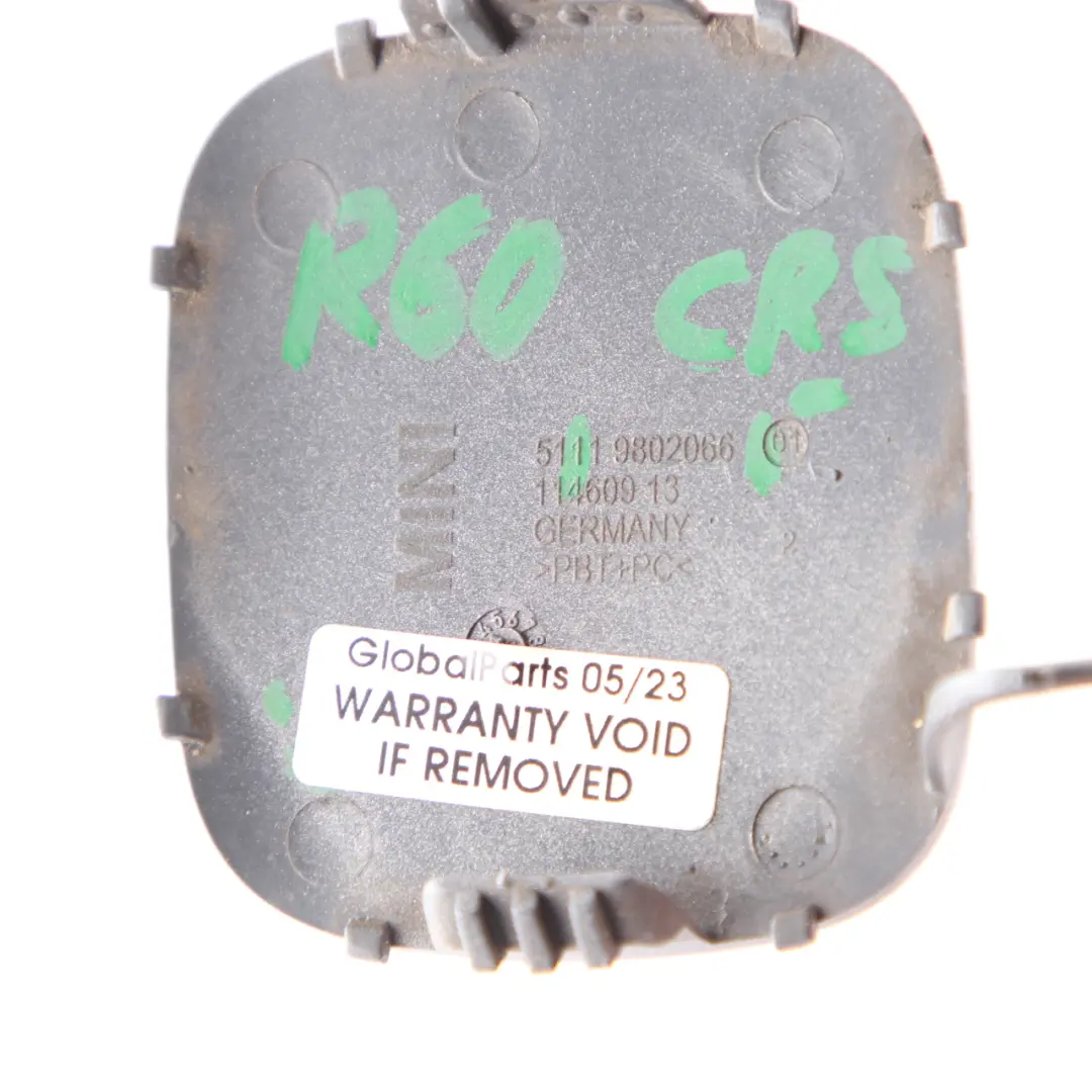 Mini R60 R61 Couvercle Rabat Remorquage Lug Eye Pare-chocs Avant Cristal Argent - SKU 9806062-CRS - Numéro de pièce 9806062