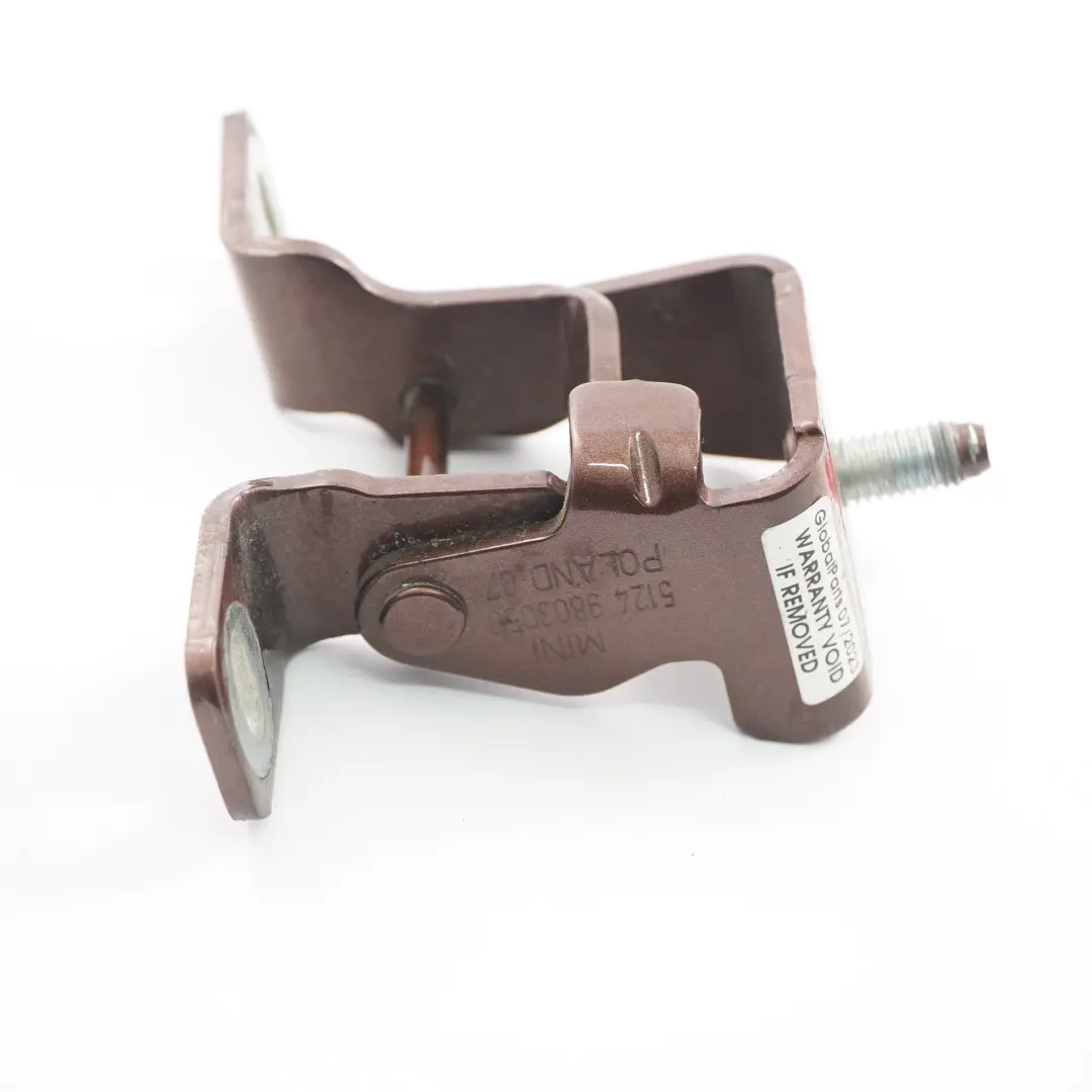 Stamm Scharnier hinten Boot rechts Brilliant Copper B60 9803050 für Mini R60 mit Teilenummer 9806461 Mini R60 Stamm Scharnier hinten Boot rechts Brilliant Copper B60 9803050 - SKU 9806461-BCM - Teilenummer 9806461