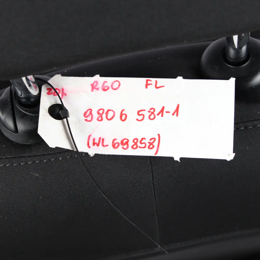 Front Seat Mini Cooper R60 Countryman Left N/S Cloth Fabric Carbon Black to with Part number 9806581 Front Seat Mini Cooper R60 Countryman Left N/S Cloth Fabric Carbon Black - SKU 9806581-1 - Part number 9806581