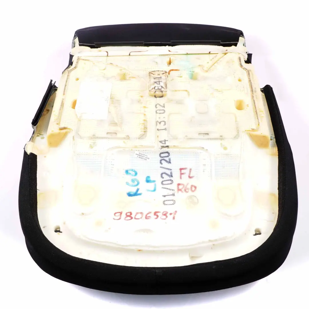 Funda De Asiento Delantera Izquierda Panelado De Tela para Mini R60 con número de pieza 9806581 Mini R60 Funda De Asiento Delantera Izquierda Panelado De Tela - SKU 9806581 - Número de pieza 9806581