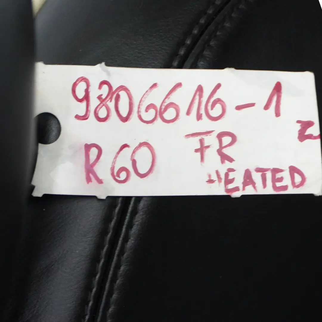 Asiento Mini Cooper R60 Calefactable Sport Negro Cuero Lounge Delantero Derecho para con número de pieza 9806616 Asiento Mini Cooper R60 Calefactable Sport Negro Cuero Lounge Delantero Derecho - SKU 9806616-1 - Número de pieza 9806616