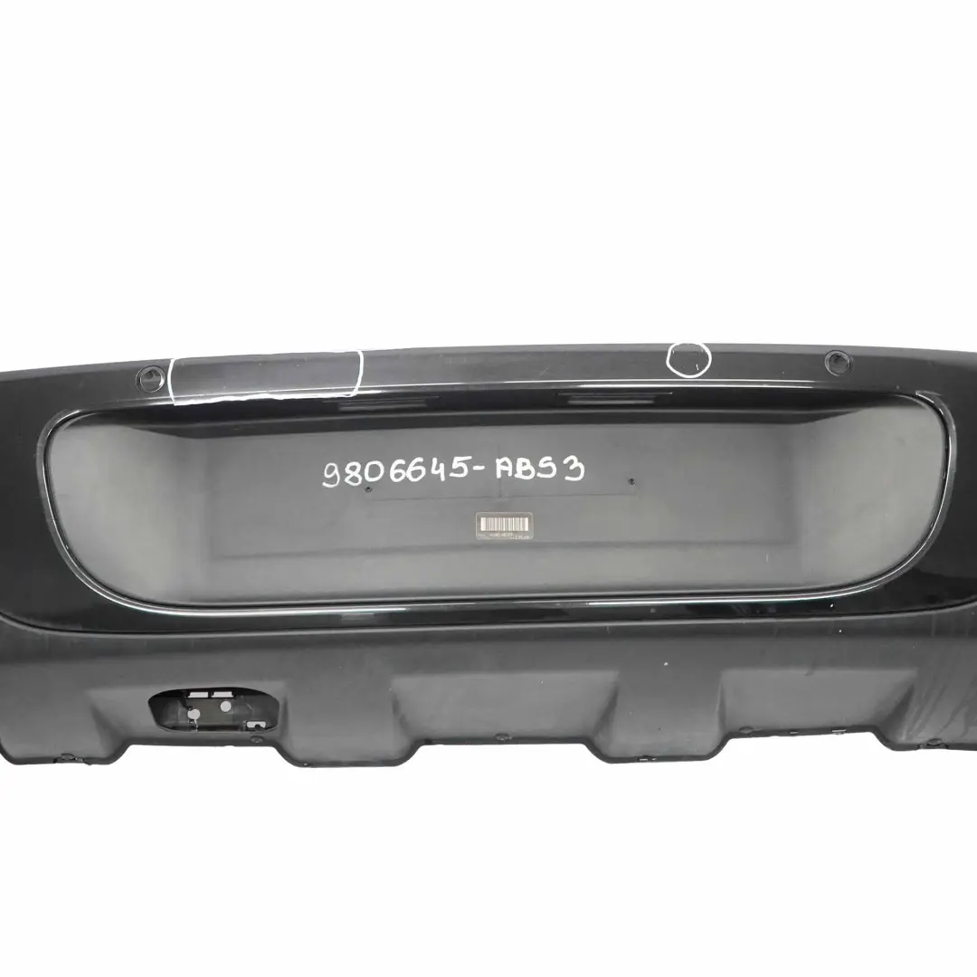 Panel Rear Bumper PDC Absolute Black Metallic - B11 to Mini Countryman R60 with Part number 9806645 Mini Countryman R60 Panel Rear Bumper PDC Absolute Black Metallic - B11 - SKU 9806645-ABS3 - Part number 9806645