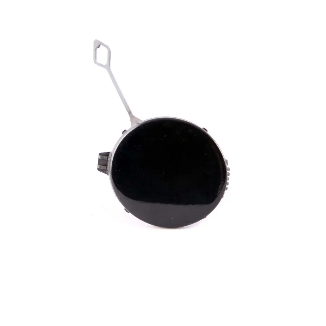 Bumper Flap Mini R60 Cover Towing Eye Left N/S Absolute Black Metallic B11 to Rear with Part number 9806649 Rear Bumper Flap Mini R60 Cover Towing Eye Left N/S Absolute Black Metallic B11 - SKU 9806649-ABS - Part number 9806649