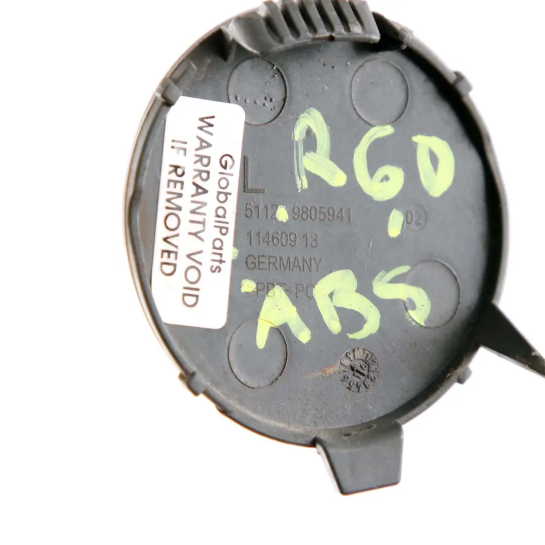 Pare-chocs arrière Mini R60 Cache œil de remorquage gauche Noir absolu B11 pour à propos du numéro de pièce 9806649 Pare-chocs arrière Mini R60 Cache œil de remorquage gauche Noir absolu B11 - SKU 9806649-ABS - Numéro de pièce 9806649