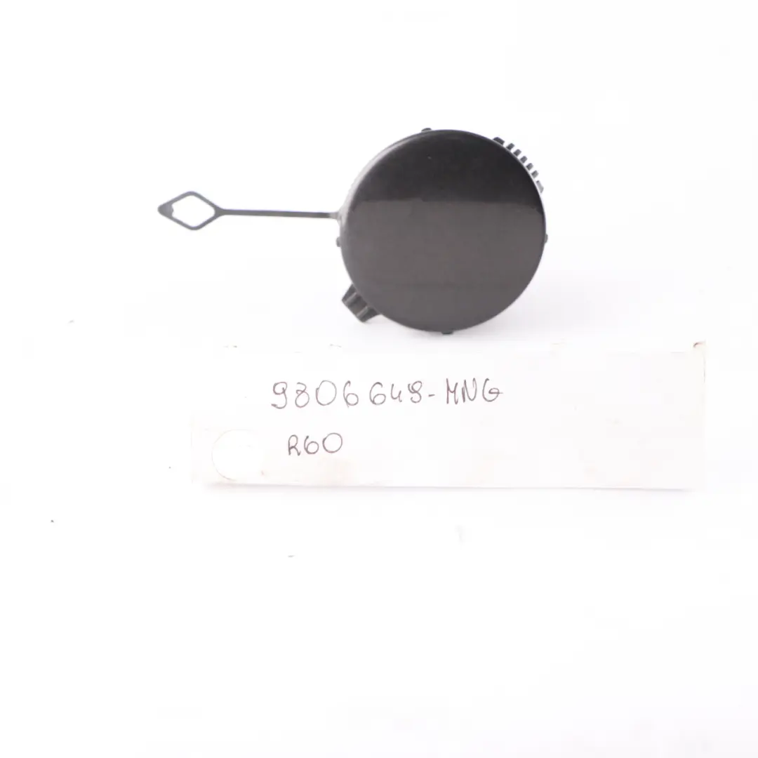 Flap Towing Eye Rear Bumper Left N/S Midnight Grey Metallic-C12 to Mini R60 Cover with Part number 9806649 Mini R60 Cover Flap Towing Eye Rear Bumper Left N/S Midnight Grey Metallic-C12 - SKU 9806649-MNG - Part number 9806649